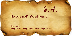 Holdampf Adalbert névjegykártya